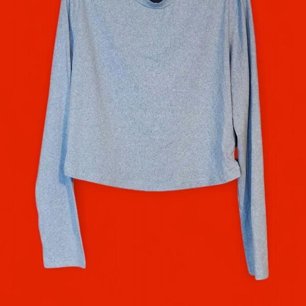 Dr-denim Women's Grey and Blue Crop-top